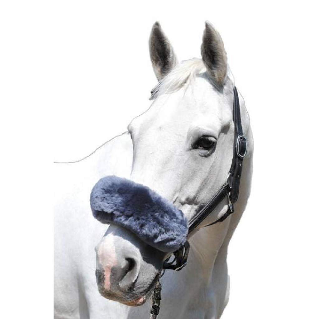 HKM 4000315309771 Real Lambskin Nose Neck Protection 6000 Smoke Blue