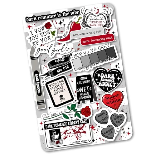 Clear Back Cover Insert for Kindle | Gothic Bookish Decor | Kindle Cardstock Insert for Clear Case | Booktok Smut Stickers Case Insert | Dark Romance Book Gifts (Kindle Paperwhite 11th Generation)
