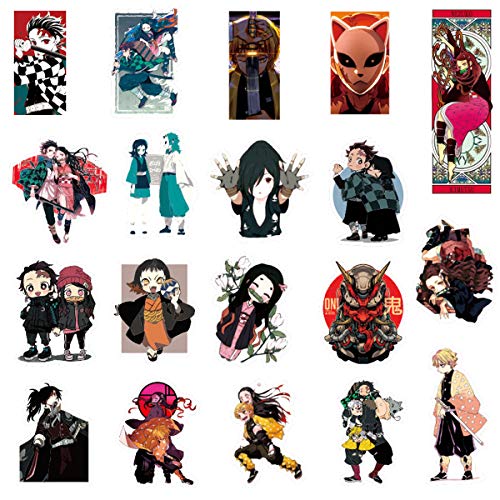demon slayer kimetsu no yaiba stickers for water bottle 50 pack computer laptop trendy sticker for hydroflasks teens girls vinyl aesthetic decal sticker luggage demon slayer kimetsu no yaiba in oman whizz