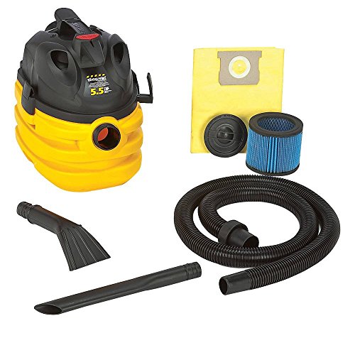Shop-Vac 5872810 Heavy-Duty Portable Wet/Dry Vacuum, 5gal Capacity, 17lb, Black/Yellow - Thumbnail 3