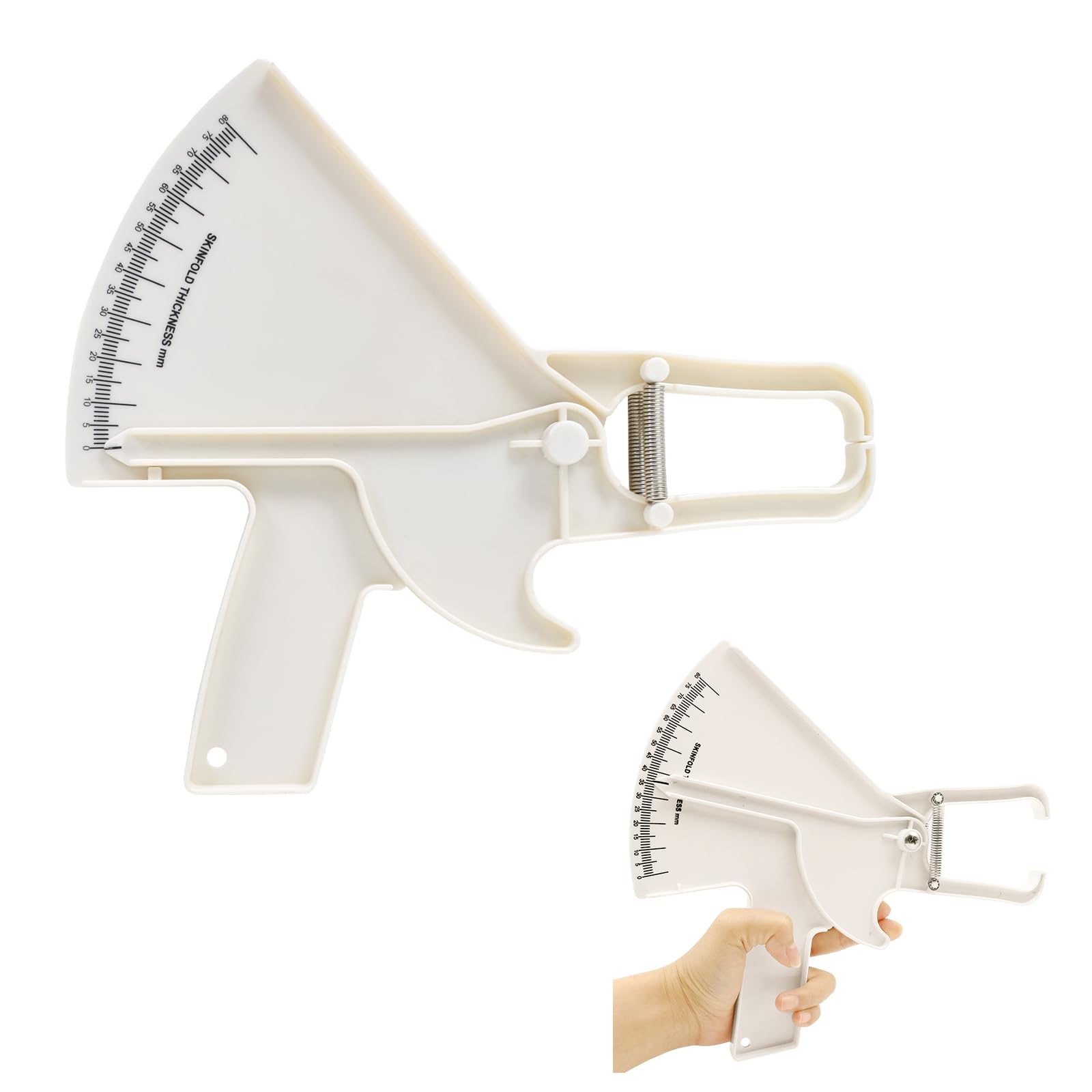 Professional Skinfold Caliper, Accurate Measure Skinfold Caliper, Body Fat Caliper Easy to Read Data, Body Fat Tester for Measuring Body Fat Percentage, Skinfold Tester for Fitness Weight Loss (White) — image 1