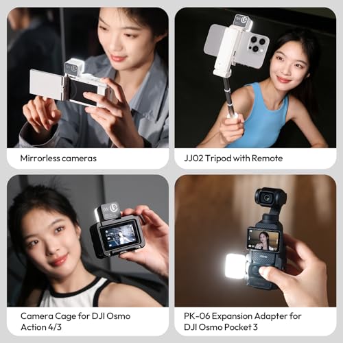 ULANZI DG01 Mini Cube Phone Light Portable LED Camera Light for DJI OSMO Pocket 4/3 Action Camera Sony zv-e 10 Canon r550,Support Magnetic Attraction & Type-C Charging for ULANZI JJ02 Tripod