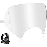 50 Pack Peel Off Lens Cover Compatible for 3M Respirator Masks 6885, 6000, 6700, 6800, 6900 Series, Faceshield Cover Lens, Full Face Mask Protector 9.9" x 5.6", Respirator Face Shield Cover