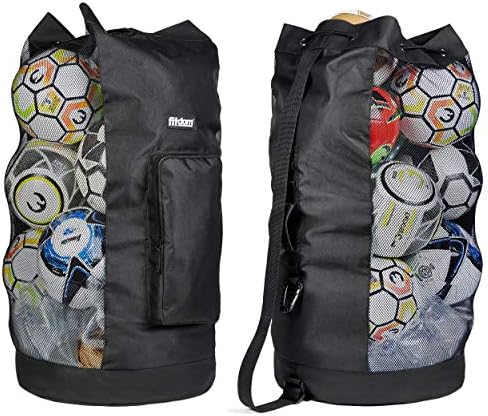 Fitdom Heavy Duty XL Soccer Mesh Equipment Ball Bag