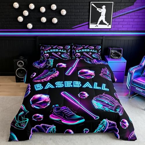Feelyou Baseball Theme Bedding Set Soft