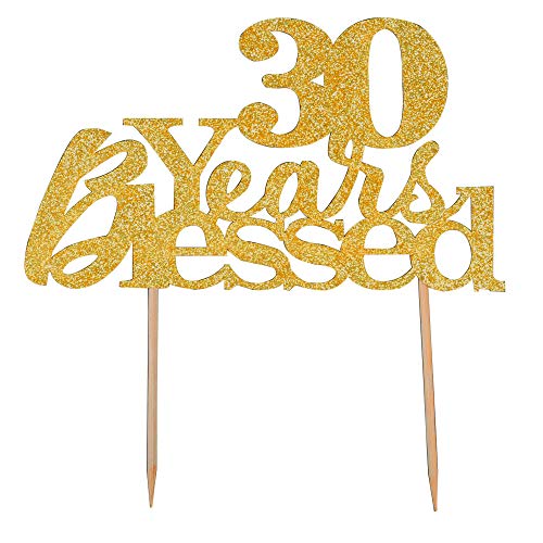 30 Years Blessed Cake Topper Happy 30th Birthday Wedding
