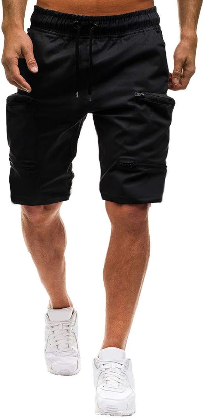 mens walking shorts elastic waist