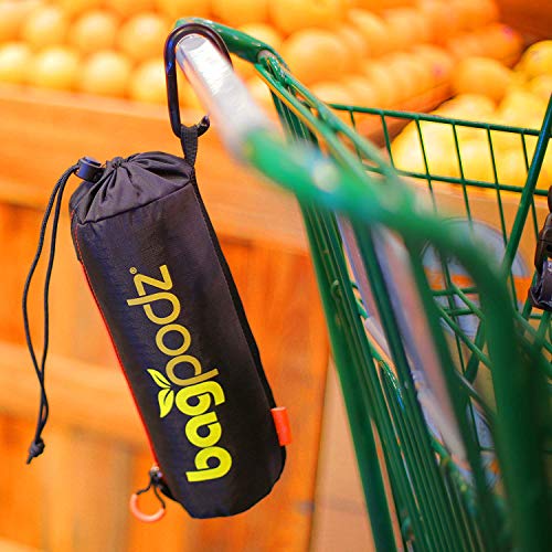 BagPodz Reusable Shopping Bags - Includes 5 Foldable Bags Inside a Compact Pod with Carry Clip - Sup - //medicalbooks.filipinodoctors.org