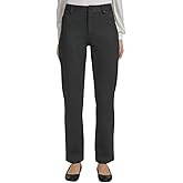 DKNY Women's High Waist Dress Pants - Straight Leg Ponte Pant - Office Work Business Casual Pants (Gray, M)