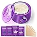 Yeelen Wax Warmer Hair Removal Waxing Kit Wax Melts 4 Hard Wax Beans for Full Body Brazilian Bikini, Legs, Face, 20 Wax Applicator Sticks, At Home Waxing Kit for Women and Men