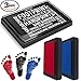 Baby Ink Pad – Handprint & Footprint Newborn Kit – Print Stamps Reusable Feet & Hands Stamps – 100% Non-Toxic, Acid-Free – Smudge-Proof Designs – Ideal Family Memory (Black+Blue+Red)