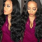 Belinda Hair 10-28inches Brazilian Body Wave Virgin Hair 3 Bundles, Grade 7A Unprocessed Human Hair Weave Hair Extensions Natural Color 95-100g/pc