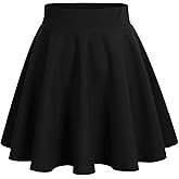 DRESSTELLS Women's Casual Mini Skirt 2026 Stretchy High Waist Basic Versatile Aline School Girl Skirts
