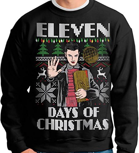Adult Ugly Christmas Sweater Eleven Days of Christmas Pullover Sweatshirt
