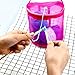 Sinfu Storage Bag Mesh Bag Portable Yarn Crochet Thread Organizer Tote (Hot Pink)