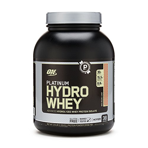 Optimum Nutrition Platinum Hydrowhey Protein Powder, 100% Hydrolyzed Whey Protein Powder, Flavor: Red Velvet Cake, 3.5 Pounds