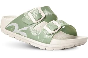 Gravity Defyer G-Defy Women's Wide Width Recovery Slides – Arch Support Sandals with Plantar Fasciitis Relief, Adjustable Double Buckle, and Thick Sole for Enhanced Comfort Post-Exercise