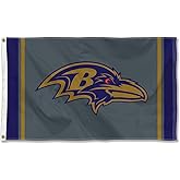 Baltimore Ravens Blackout Sideline Flag Outdoor Indoor 3x5 Foot Banner