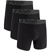 Under Armour Performance Tech Solid 6" Boxer Briefs - Black - Size: Large