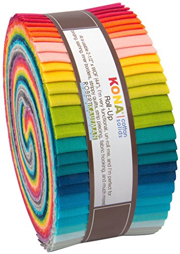 Elizabeth Hartman Kona Cotton Solids Designer Palette Series Roll Up 40 2.5-inch Strips