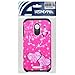 Asmyna Asmyna Advanced Armor Protector Cover for HTC Desire 510 - Retail Packaging - Glittering Butterfly/Heart/Hot Pink/Black