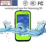 Samsung Galaxy S3 Waterproof Case, Redpepper Waterproof Shockproof SnowProof DirtProof Durable Full Protection Case Cover for Samsung Galaxy S3 (furt green)