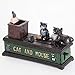 Bits and Pieces - Money in the Kitty Cast Iron Bank - Collectible Cast Iron Mechanical Bank