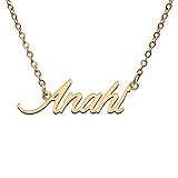 Anahi Name Tag Necklaces for Her His Friends