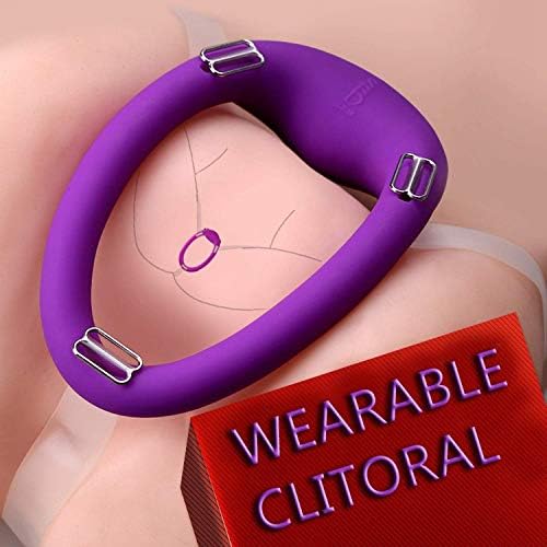 Portable Wearable 80 * 130mm Female Sucking Blockageerfly Vibradors for Women Comfortable Privacy Stimulation Funny Toys,Piercing Ring