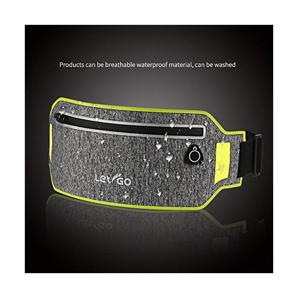 3 Pockets w/Reflective Zippers Earphone Hole Water Resistant Runners XR