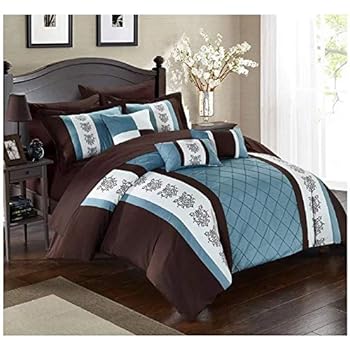 Amazon.com: Chic Home 8 Clayton Pintuck Pieced Color Block