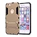 iPhone 6 Plus Case,iPhone 6s Plus case,Ebakx [Ironman Kickstand] Heavy Duty Hybrid Dual Layer Armor Defender Full Body Protective Case Cover for Apple iPhone 6s/iPhone 6 Plus case, (Silver) (Golden)
