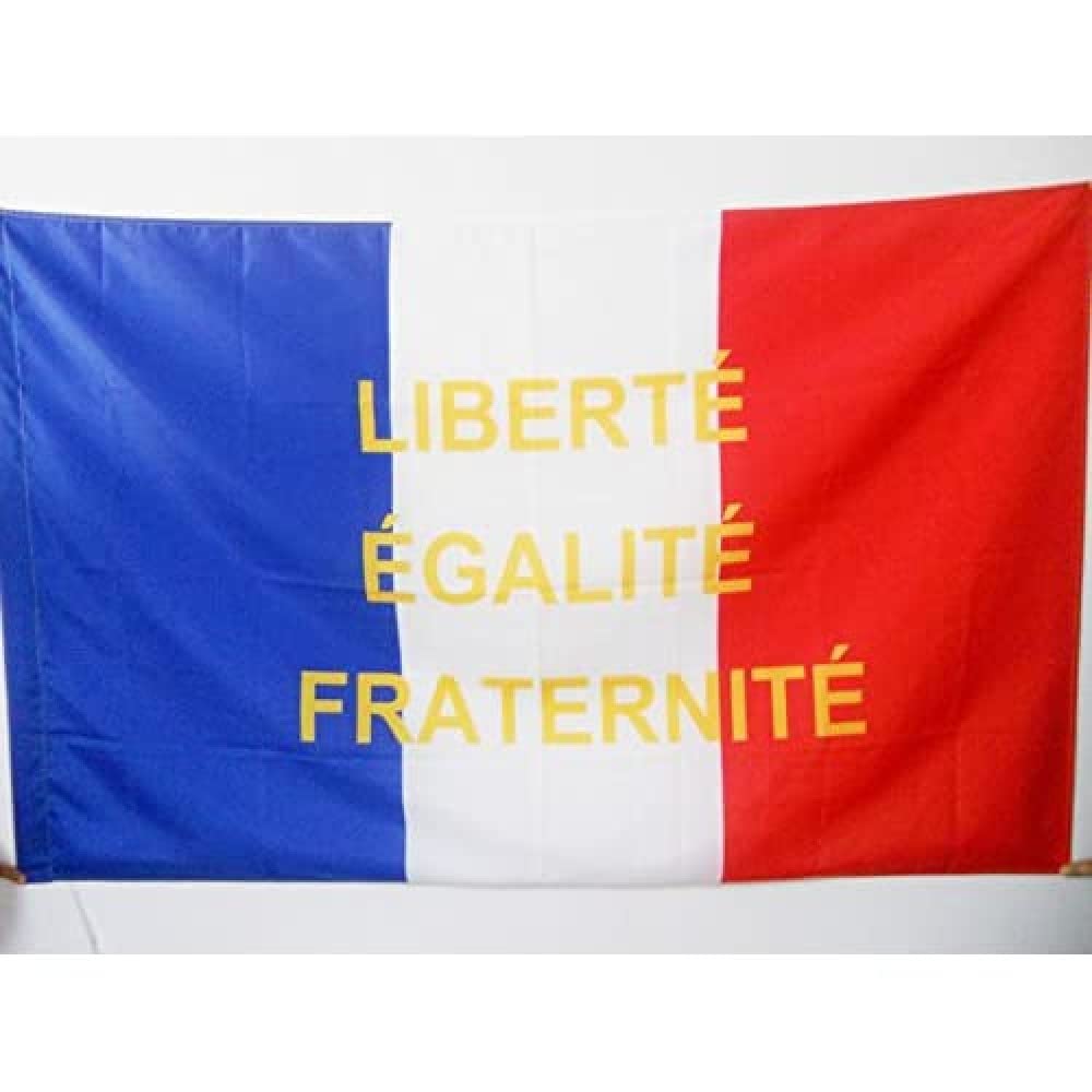 AZ FLAG - France Liberté Egalité Fraternité Flag - 2x3 Ft - French Liberty Flag Banner with Sleeve - 100% Polyester - Fade Resistant - Vivid Colors - 2' x 3' Feet - 90x60 Cm