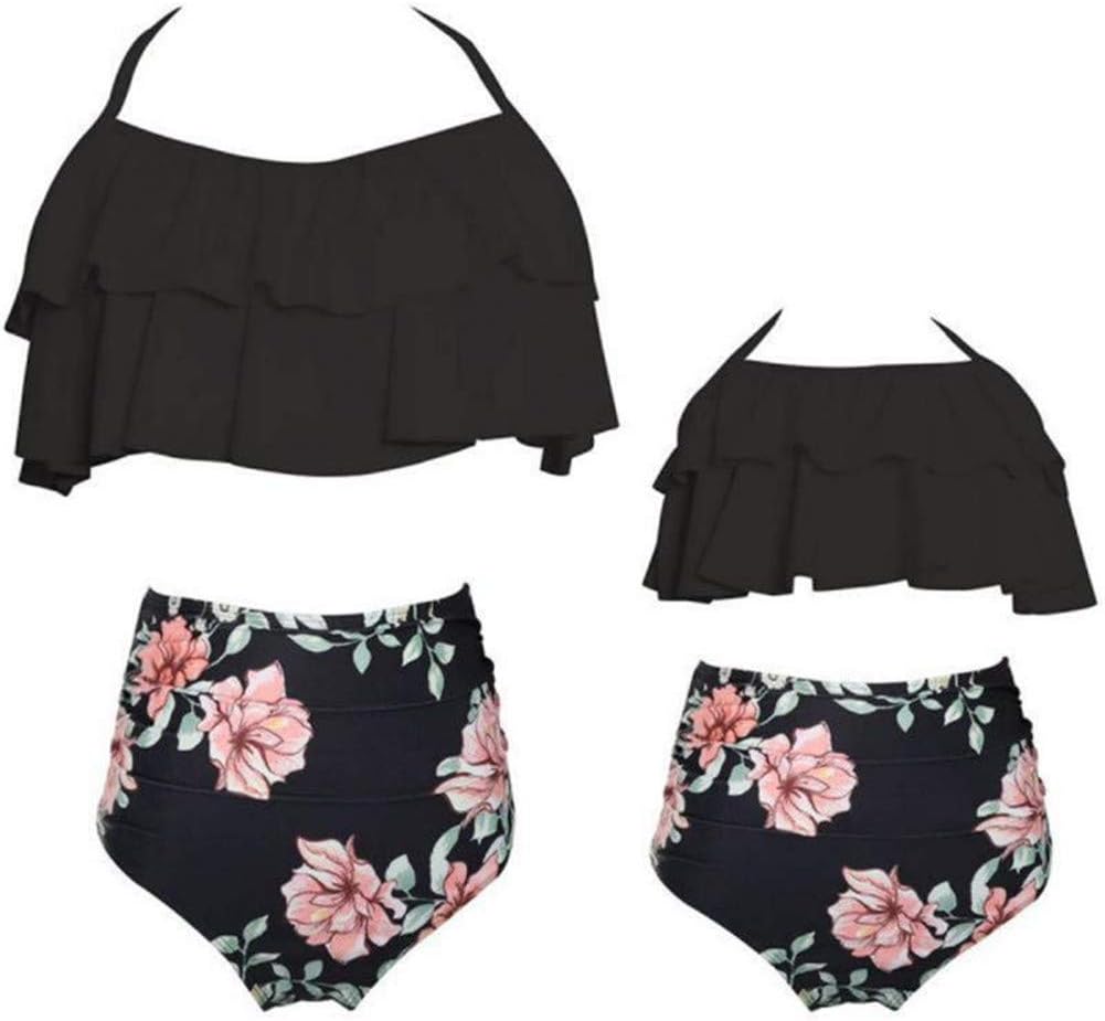 PURFEELMother and Daughter Swimwear Family Matching Swimsuit Girls Swimwear