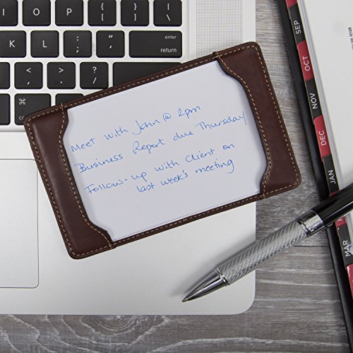 Tony Perotti Italian Leather Pocket Index Card Holder 3x5 Portable