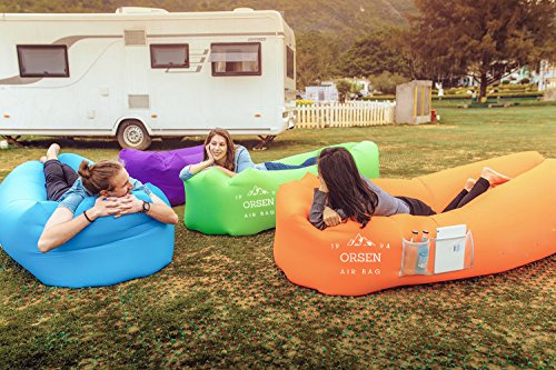 Orsen Inflatable Lounger Portable Hammock Air Sofa with Water Proof,Anti-Air Leaking Design,Ideal Inflatable Couch and Beach Chair Camping Accessories for Parties Picnic&Festival