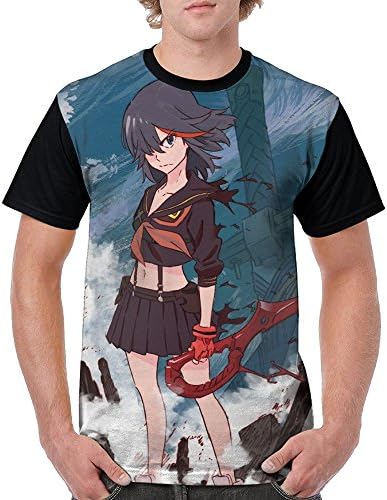 XingYeZhenZhi Men's Kill LA Kill 3D Printed Short Sleeve Funny Tee Shirt