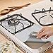 Tmarton 8Pcs Reusable Silver Gas Range Protector Liner Non Stick Gas Hob Stovetop Protectors