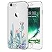 luolnh iPhone 8 Case,iPhone 7 Case with Flowers, Slim Clear Chrome Gold Floral Pattern Soft Flexible TPU Back Cover Case for iPhone 7/8 -Cactus Flower