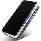 LeEco Le S3 Case, Skmy Stand Slim Flip Pu Leather Cover Soft TPU Back Case Shell Compatible for LeEco Le S3 smartphone (Leather Black)