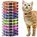 OFPUPPY 12 Pcs Cat Collars Breakaway - Reflective Nylon Safety Collars with Bell for Kitty Kitten