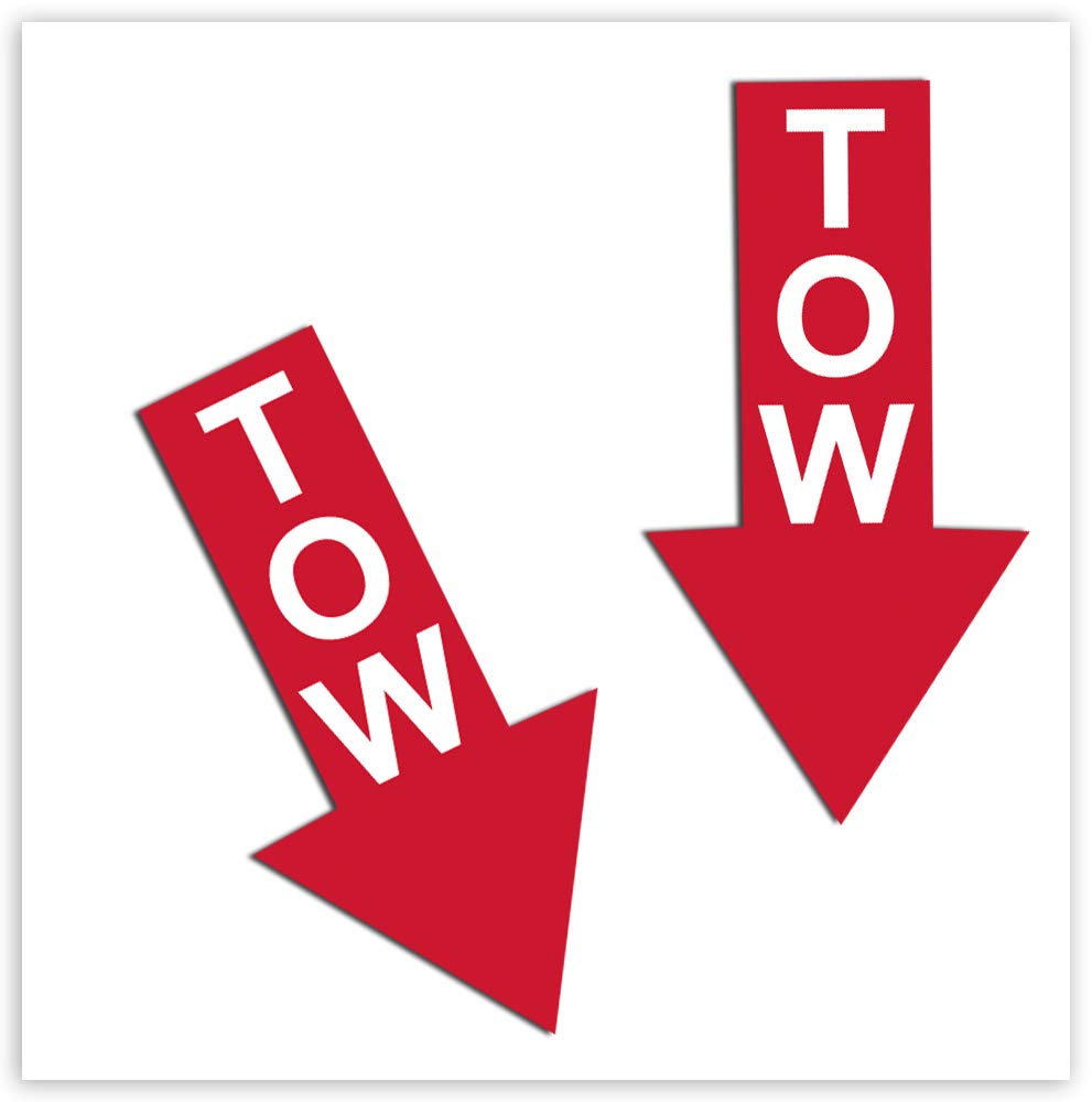 SkinoEu® 2 x PVC Decals Vinyl Stickers Sport Tow Hook Race Arrow Rallye Towing Car Window Auto Truck Racing Tuning B 72