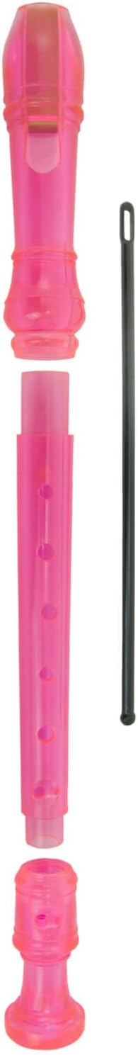 TIGER REC7-PK Descant/Soprano School Recorder with Bag, Cleaning Rod and Fingering Chart, English/Baroque Fingering - Pink - Image 5