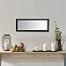 Pinnacle Frames and Accents Small Decorative 4 Inch x 12 Inch Mirror with Classic Black Frame