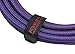 Kirlin Cable IWB-202BFGL-20/RO -20 feet- Straight to Right Angle 1/4-Inch Plug Premium Plus Instrument Cable, Royal Blue Tweed Woven Jacket