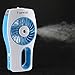 Topwell USB Mini Misting Fan Built-in Rechargeable Misting Fan Handheld Personal Cooling Mist Humidifier for Home Office and Travel (Blue)