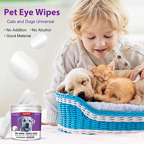150 Pads Pet Eye Wipes,Eye Tear Stain Remover Wipes for Cats & Dogs,Eye