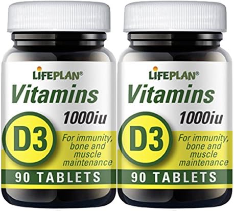 Lifeplan Vitamin D3 1000iu (90 Capsules) for Healthy Bone Muscle & Immune System - 3-Month Supply, 1 count (Pack of 90)