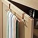 mDesign Decorative Metal Kitchen Over Cabinet Towel Bar - Hang on Inside or Outside of Doors, Storage and Display Rack for Hand, Dish, and Tea Towels - Copper