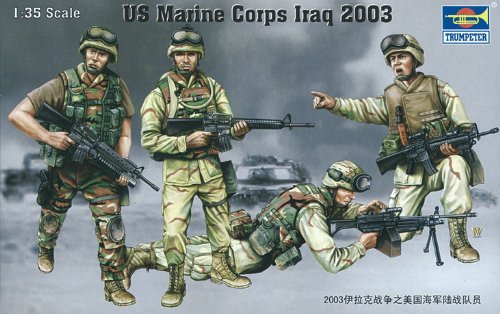 Trumpeter US Marine Corps Iraq 2003 Figure Set, Scale 1/35, 4-Pack